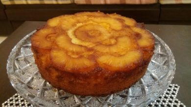 کیک آناناس کاراملی