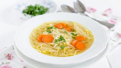 سوپ رشته فرنگی با هویج