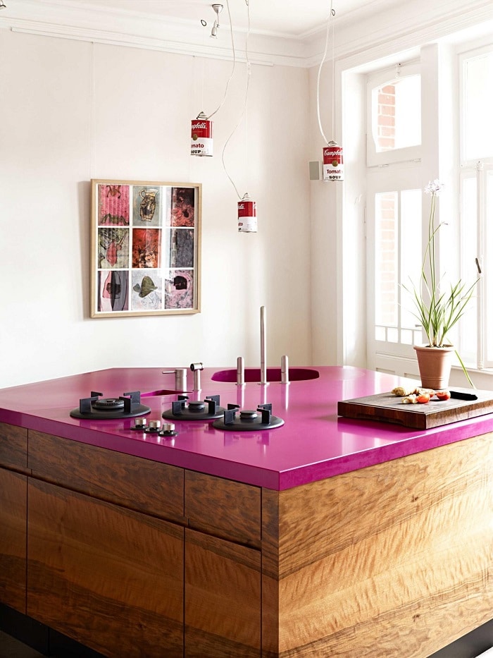 Magenta countertop