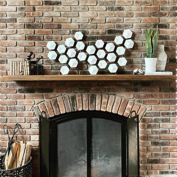 barn wood floating shelf reclaimed eco friendly open shelving for above fireplace living room or kitchen multiple size options 600x600 1