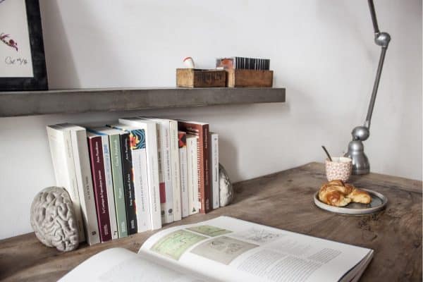 concrete floating shelf wall decor inspiration for industrial rustic or contemporary interior themes 600x400 1