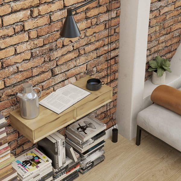 floating wall shelf with drawers smart storage solution for entryway or bedside table alternative wood construction 600x600 1