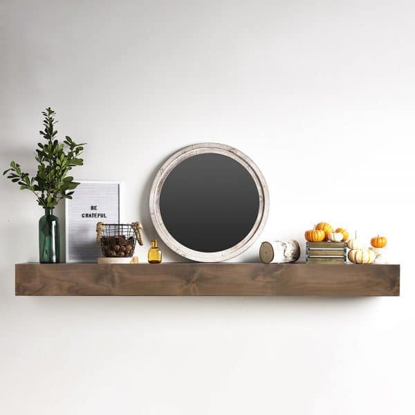 solid wood floating mantel shelf alder wood construction 10 inch depth long open shelving idea for living room fireplace kitchen 600x600 1