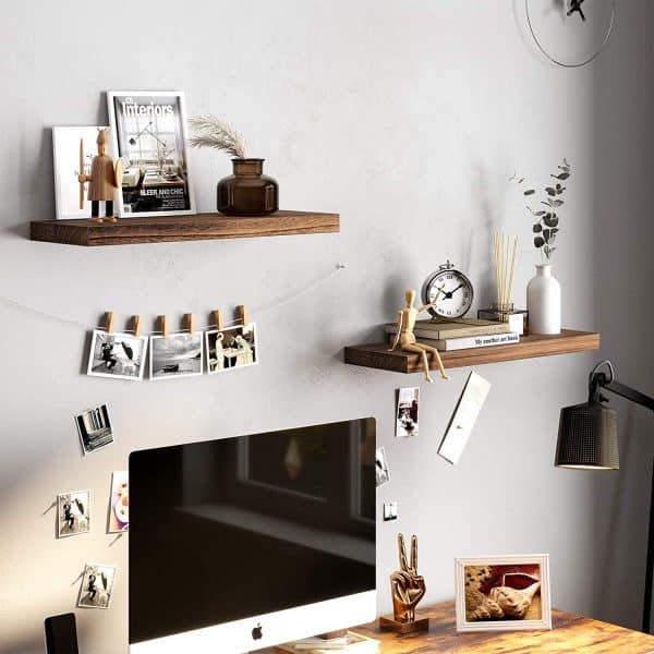 wood floating shelf ideas for displaying decorations modern bookshelf alternatives unique wall decor inspiration 600x600 1