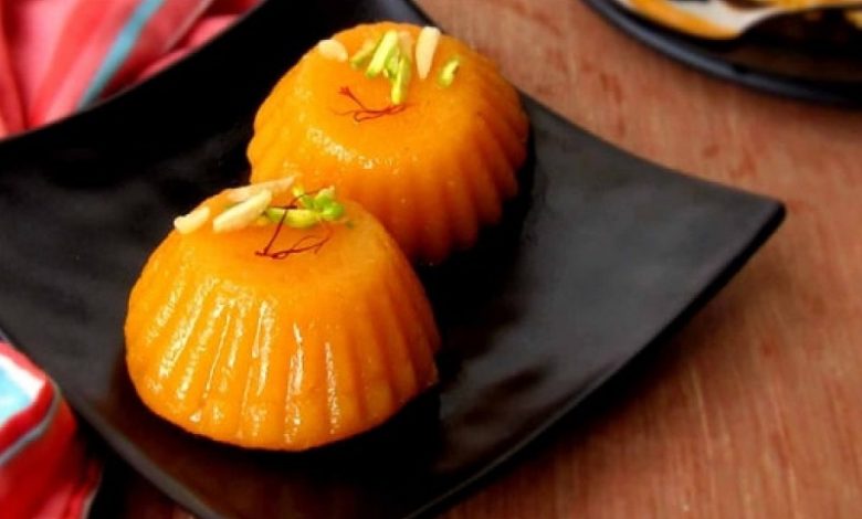 طرز تهیه حلوا زعفرانی مجلسی 4 نفر