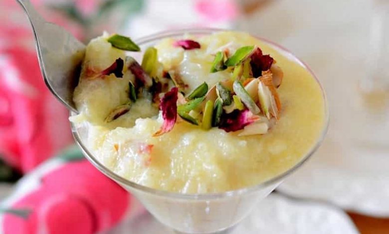 طرز تهیه فرنی با ارد برنج برای ۴ نفر