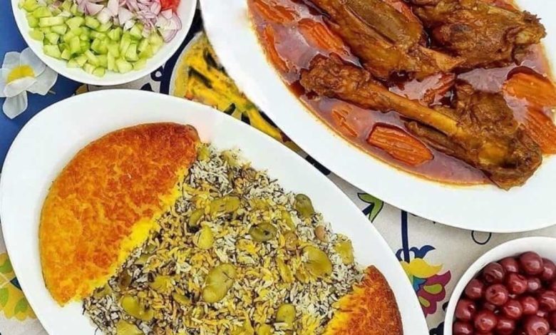 طرز تهیه باقالی پلو با ماهیچه برای 4 نفر