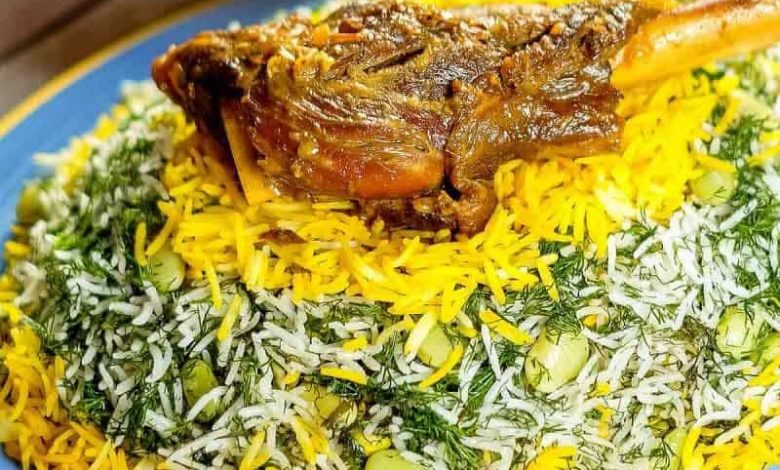 طرز تهیه باقالی پلو با ماهیچه برای 4 نفر