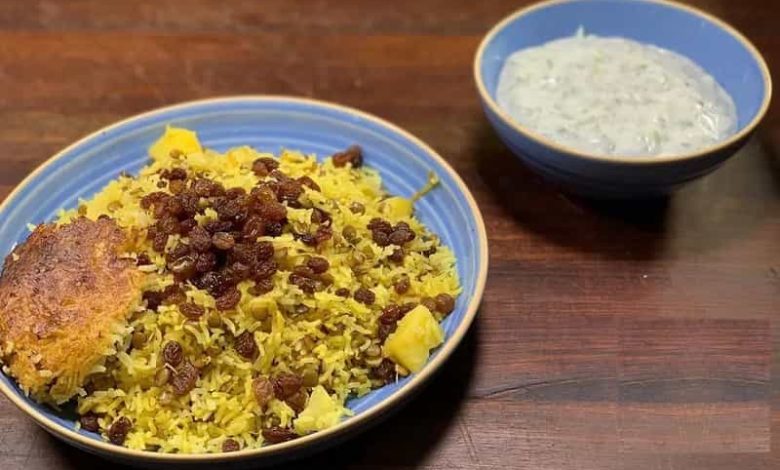 طرز تهیه عدس پلو ساده و مجلسی برای 4 نفر