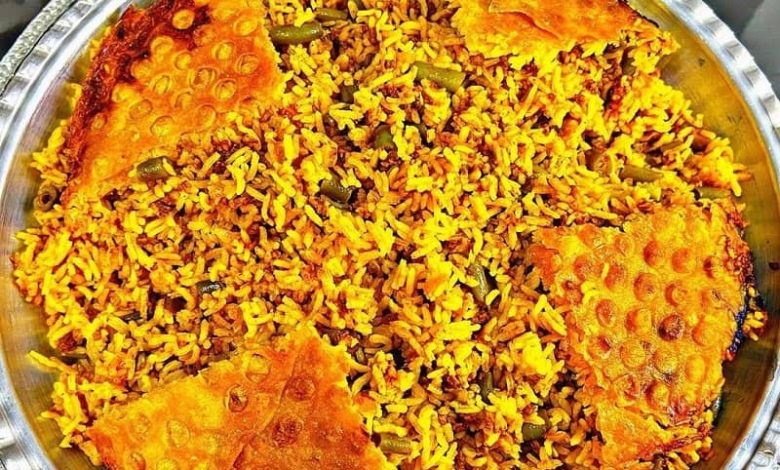 طرز تهیه لوبیا پلو مجلسی برای 30 نفر