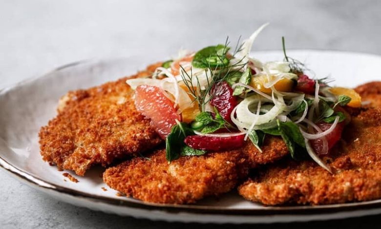 طرز تهیه شنیسل مرغ مجلسی برای 4 نفر