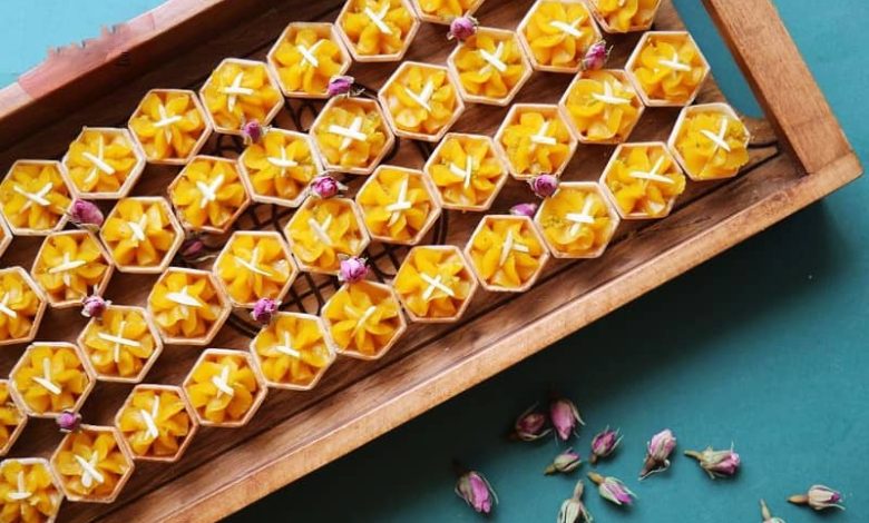 طرز تهیه حلوا زعفرانی مجلسی برای 20 نفر