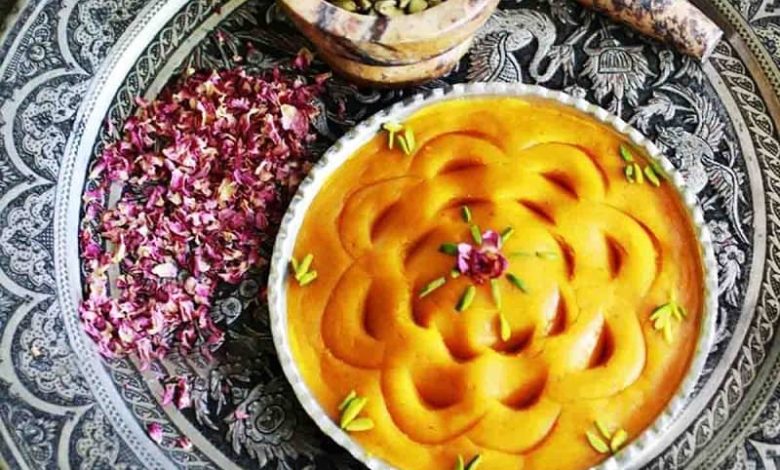 طرز تهیه حلوا زعفرانی مجلسی برای 20 نفر
