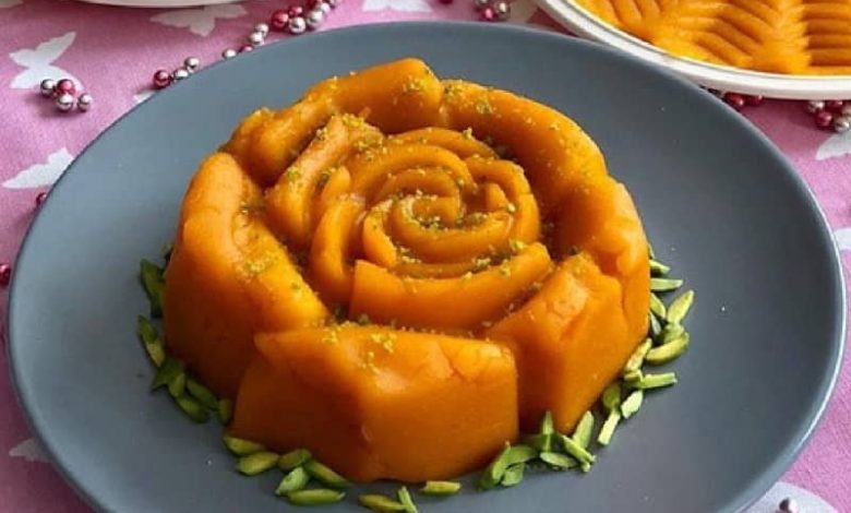 طرز تهیه حلوا زعفرانی مجلسی برای 20 نفر