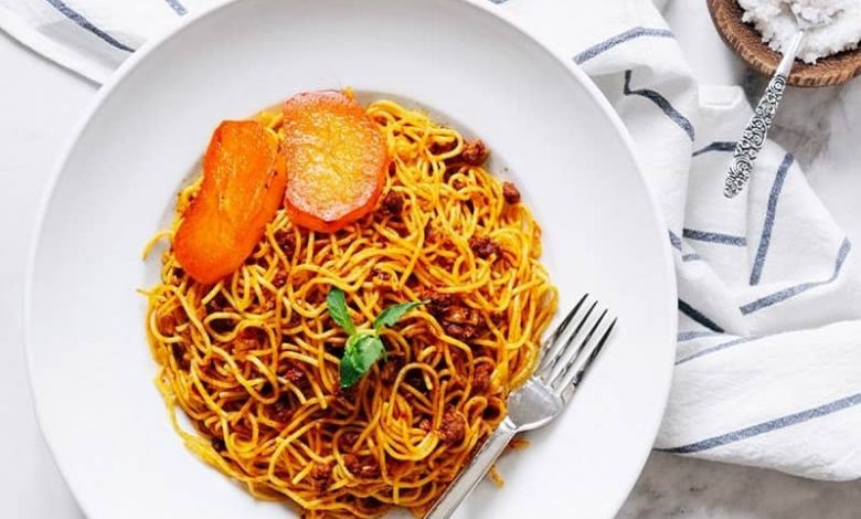 طرز تهیه ماکارونی برای 4 نفر با گوشت چرخ کرده
