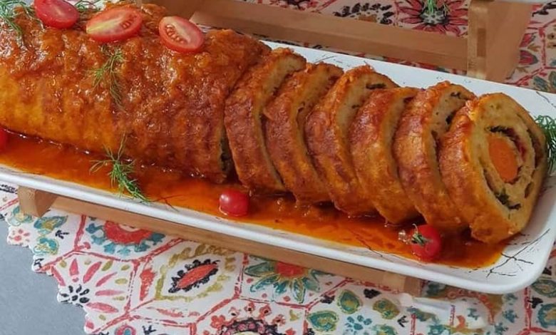 طرز تهیه رولت گوشت برای 4 نفر