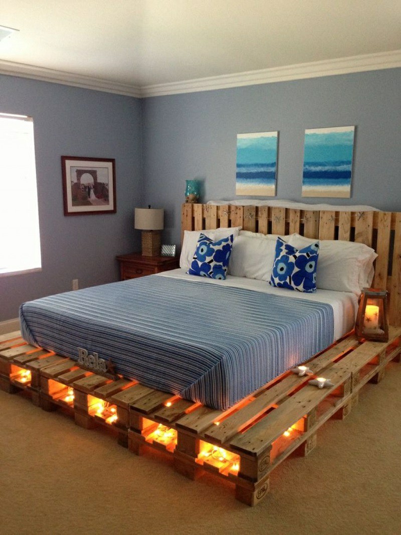 پالت چوبی برای تخت خواب