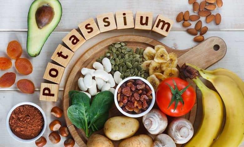جدول میزان پتاسیم مواد غذایی