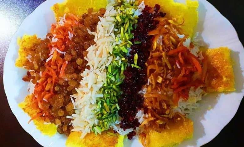 طرز تهیه مرصع پلو برای 8 نفر