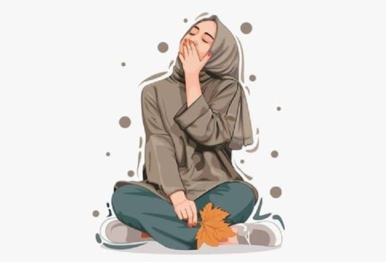 عکس دختر با حجاب برای پروفایل فانتزی - کارتونی