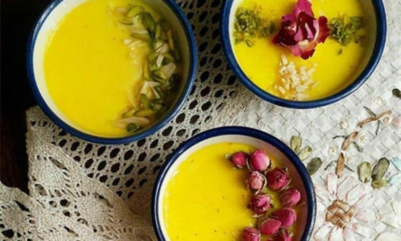 طرز تهیه دسر مشکوفی برای 4 نفر