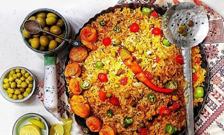 طرز تهیه پلو شوشتری برای 2 نفر