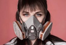 عکس دختر با ماسک شیمیایی