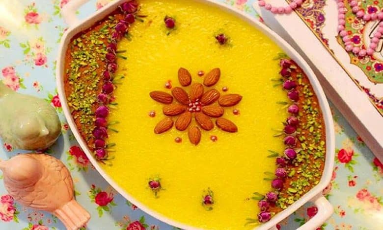طرز تهیه دسر مشکوفی برای 4 نفر