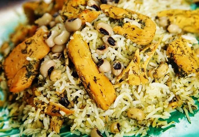 طرز تهیه پلو شوشتری برای 2 نفر