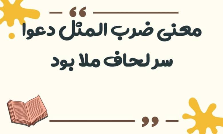 معنی ضرب المثل دعوا سر لحاف ملا بود