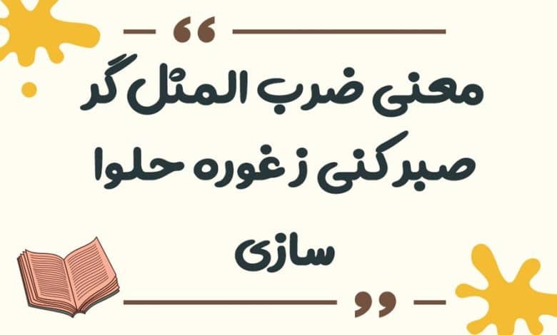 معنی ضرب المثل گر صبر کنی ز غوره حلوا سازی