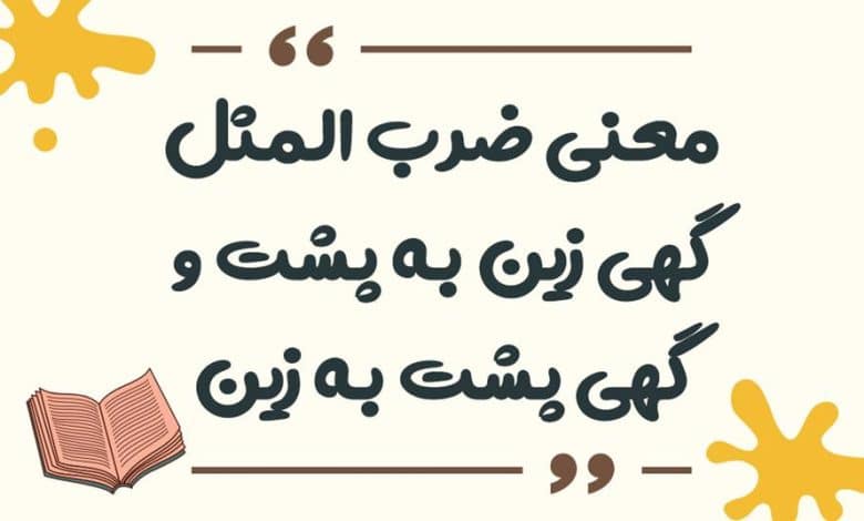 معنی ضرب المثل گهی زین به پشت و گهی پشت به زین