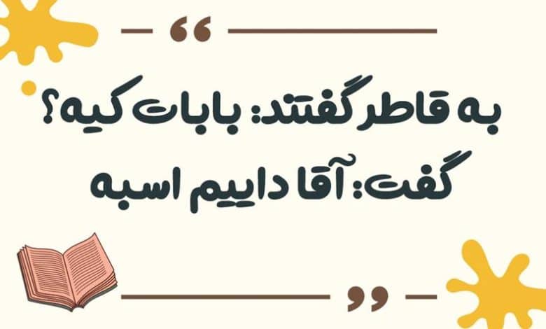 معنی ضرب المثل به قاطر گفتند: بابات کیه؟ گفت: آقا داییم اسبه