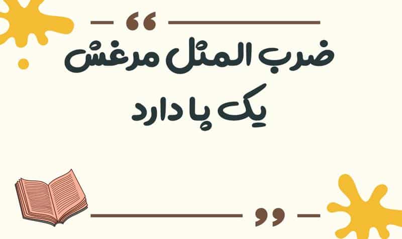معنی ضرب المثل مرغش یک پا دارد