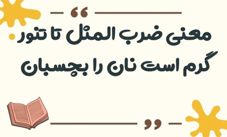 معنی ضرب المثل تا تنور گرم است نان را بچسبان