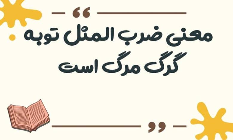 معنی ضرب المثل توبه گرگ مرگ است