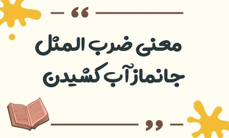 معنی ضرب المثل جانماز آب کشیدن