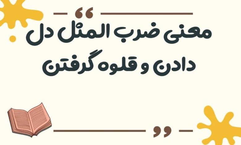 معنی ضرب المثل دل دادن و قلوه گرفتن
