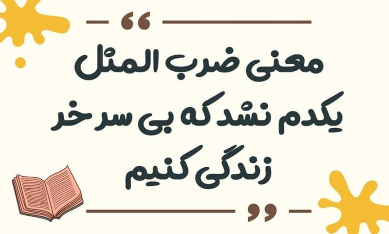 معنی ضرب المثل یکدم نشد که بی سر خر زندگی کنیم