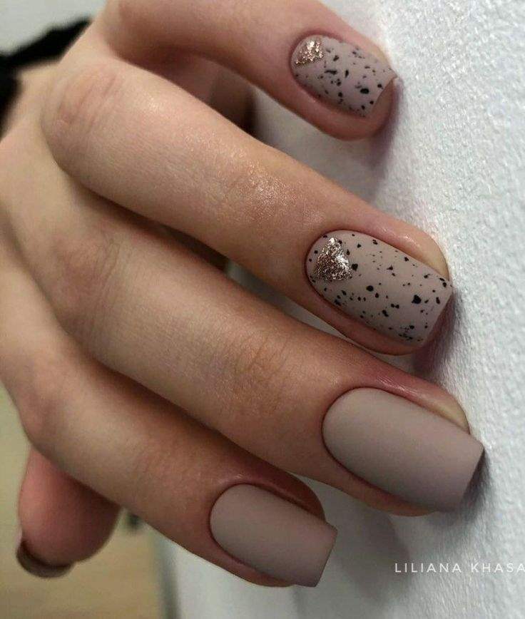 مدل ناخن با رنگ نسکافه ای