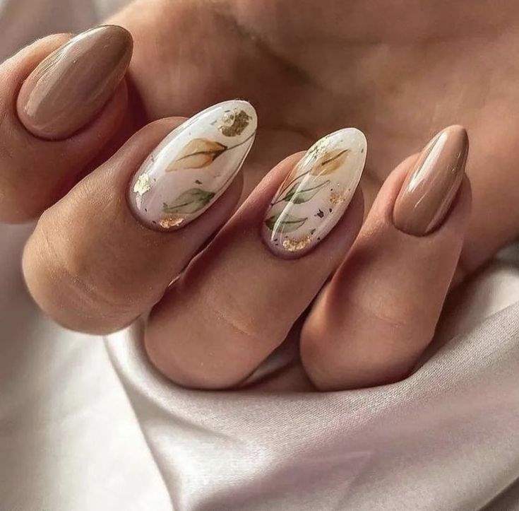 مدل ناخن با رنگ نسکافه ای