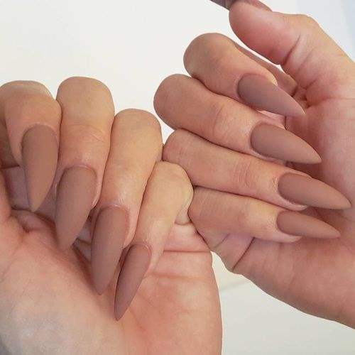 مدل ناخن با رنگ نسکافه ای