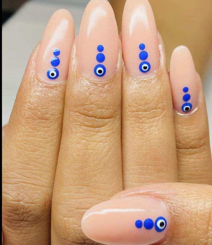 مدل ناخن طرح چشم نظر 19