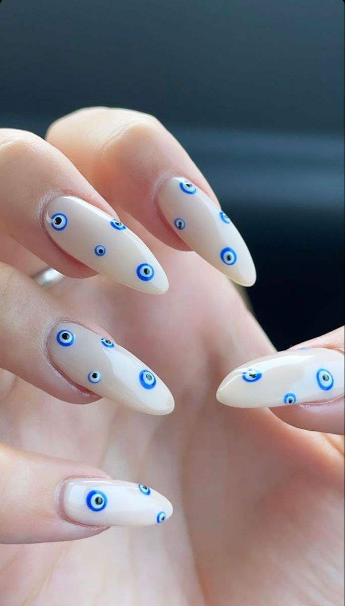 مدل ناخن طرح چشم نظر 39