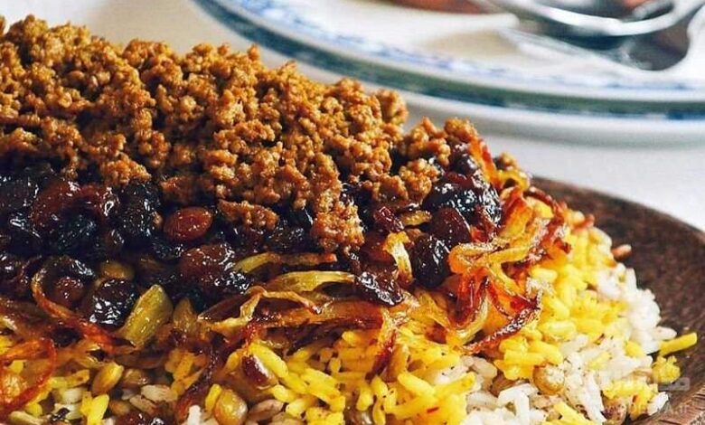 کالری عدس پلو با گوشت