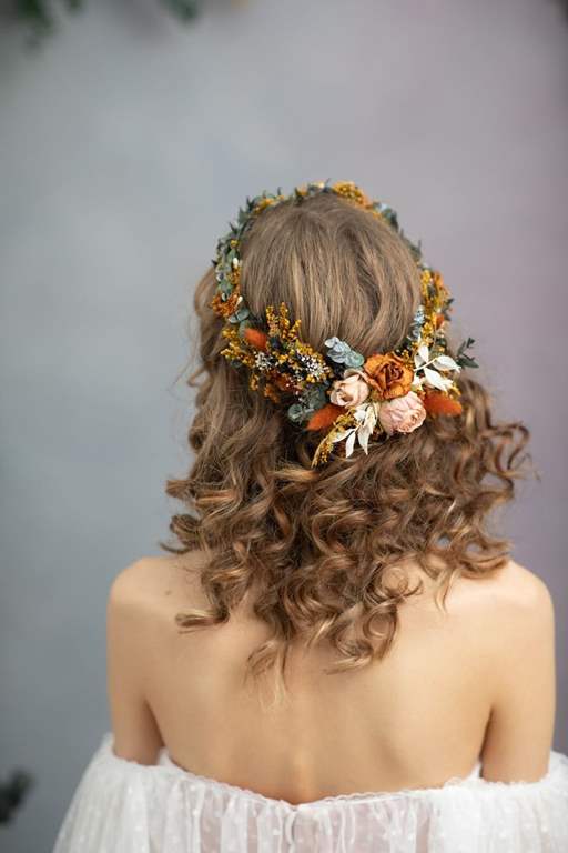 87 مدل مو عروس با گل طبیعی و مصنوعی؛ 1403