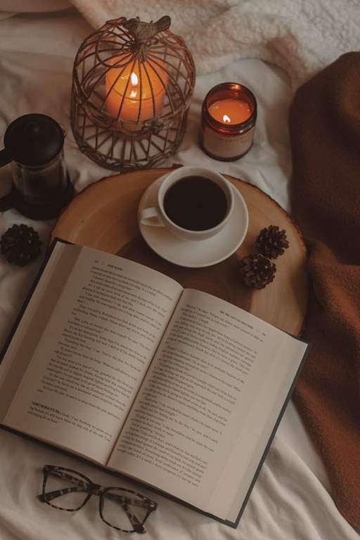 عکس کتاب و قهوه و عینک برای پروفایل