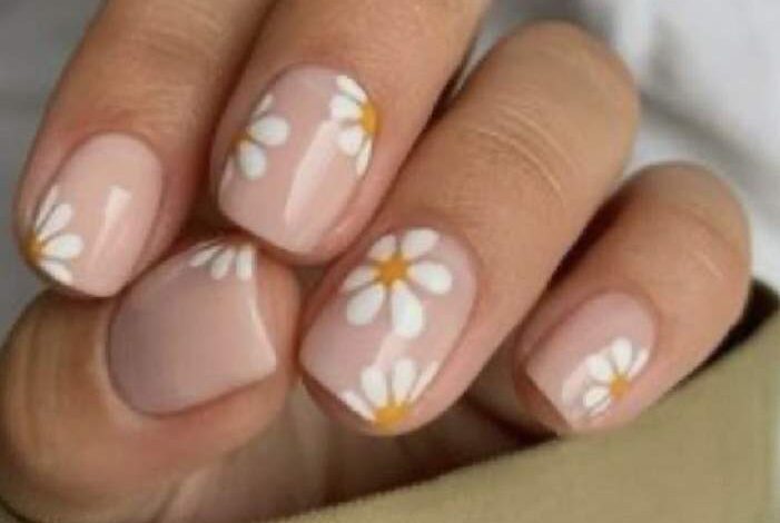 67 مدل ناخن با طرح گل بابونه خاص و کیوت دخترانه