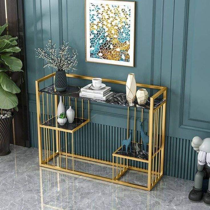 78 مدل کنسول فلزی طلایی مدرن و شیک