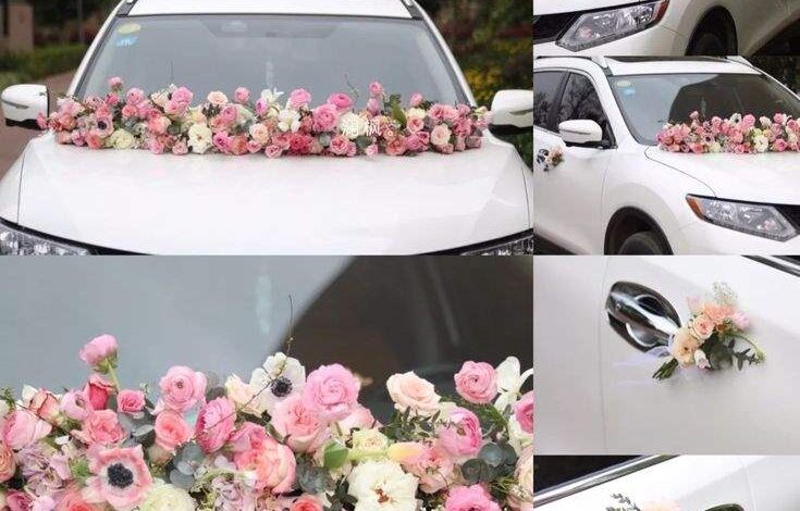 92 مدل گل زدن ماشین عروس جدید + تزیین شیک ماشین عروس